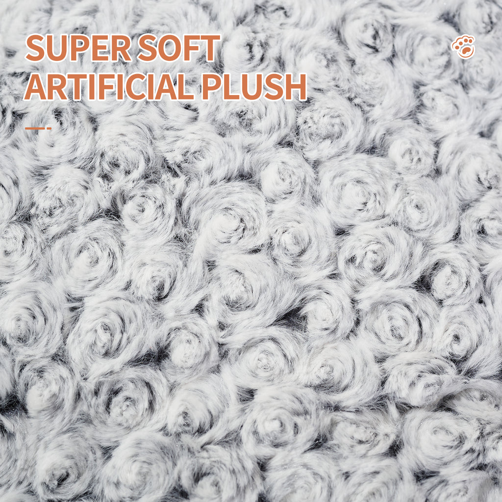 Hundebett aus Rosen-Velours – Sofa für Hunde & Katzen