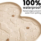 Anti-Rutsch Futterunterlage aus Silikon – Wasserdichte Napfmatte mit erhöhtem Rand