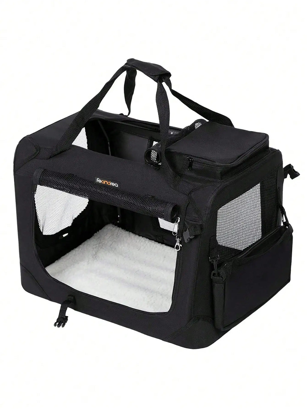 FEANDREA Faltbare Hundebox – Leichte Transportbox & Ruheplatz für Hunde (60 × 42 × 42 cm)