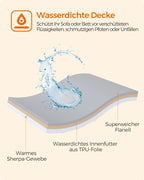 FEANDREA Wasserdichte Haustierdecke – Kuschelige Sherpa- & Flanell-Decke für Hunde & Katzen