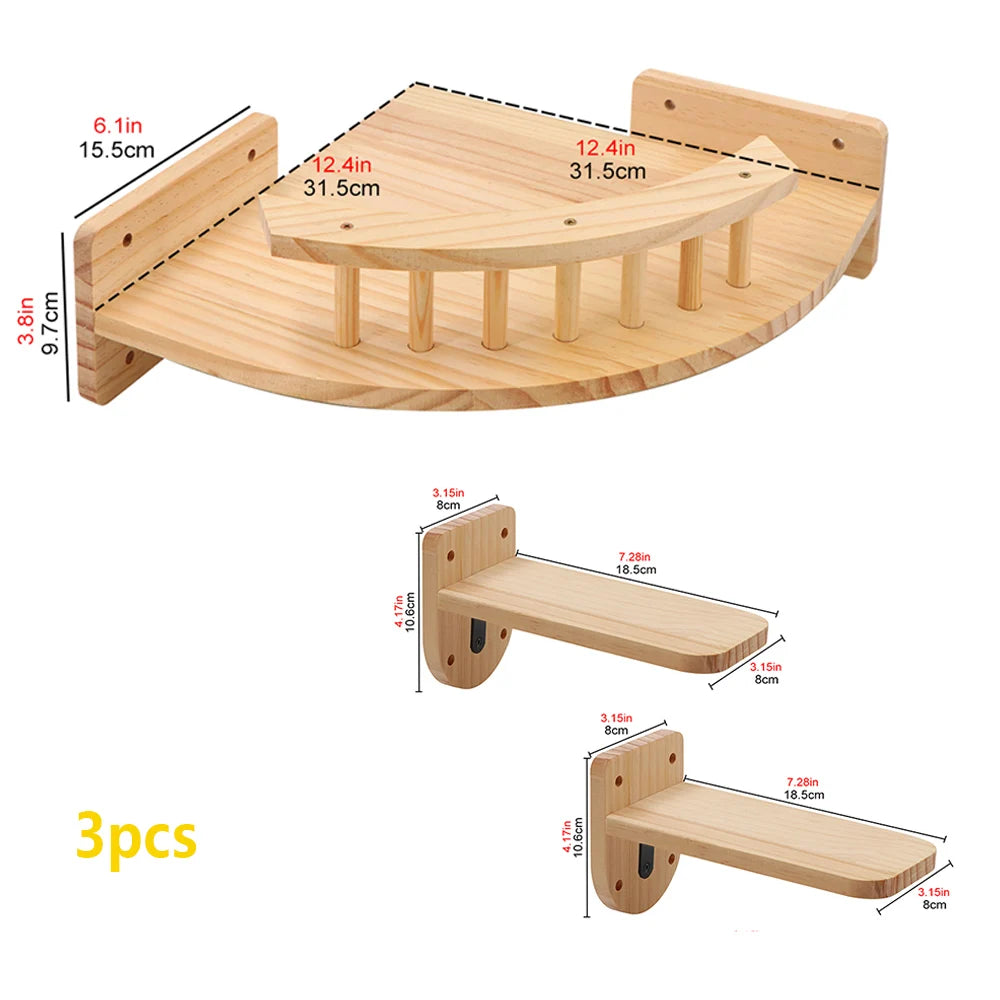 Individuelle Kletterwand Katzen Kletterregale aus Holz – Vertikaler Spielplatz mit Sisal & Hängematte