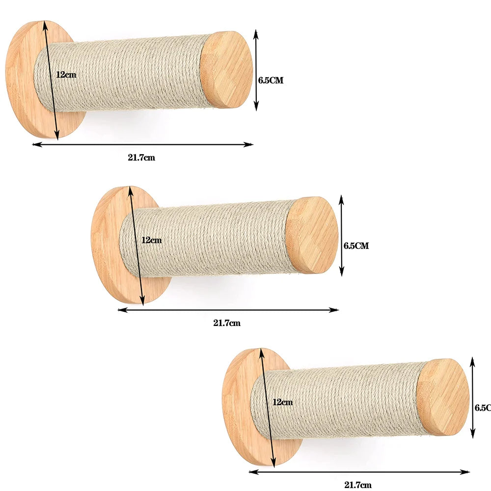 Individuelle Kletterwand Katzen Kletterregale aus Holz – Vertikaler Spielplatz mit Sisal & Hängematte