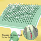 Selbstreinigende Slicker-Bürste für Hunde & Katzen – Fellpflege mit Ein-Klick-Reinigung