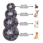 Donut Hundebett & Katzenbett – Beruhigendes Langplüsch-Kuschelbett in S–XL